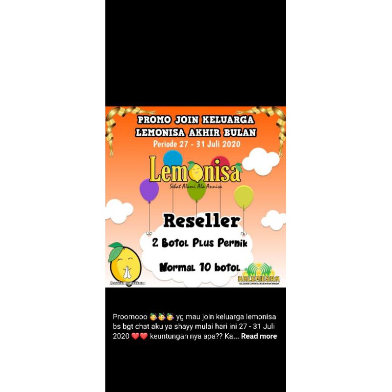 

Paket Reseller Lemonisa free Masker