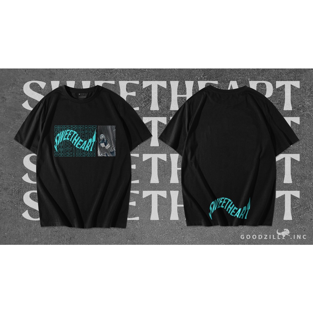 "SWEETHEART" - KAOS BUCIN CUSTOM NEGATIVE CUSTOM / T-SHIRT BUCIN AESTHETIC KADO ULANG TAHUN PASANGAN