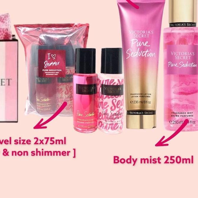 

℮ [ 4IN1 FREE PAPER BAG ] HAMPERS / GIFT SET VICTORIA SECRET BODY MIST & BODY LOTION [hampers lebaran | hampers ulangtahun] ❄