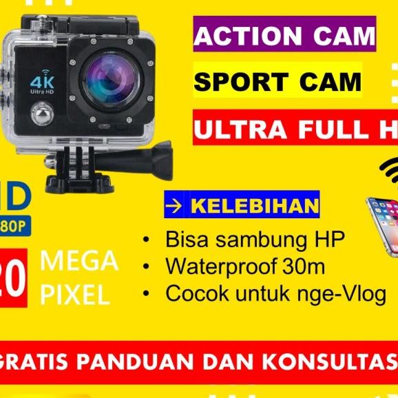 Kamera Action Camera Gopro Wifi Helm Go Pro Anti Air Outdoor Murah 15
