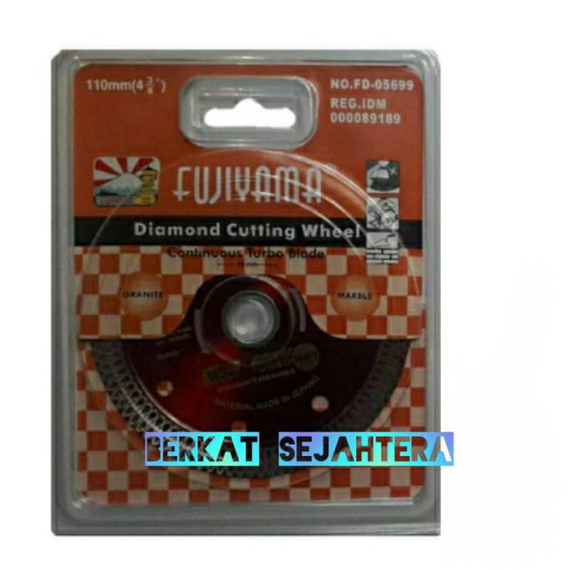 Diamond wheel mata potong Fujiyama Turbo 4"