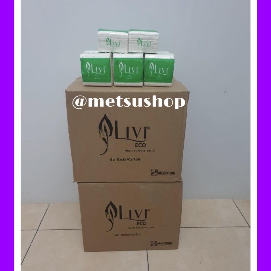 1 DUS LIVI ECO TISU MEJA TISSUE SERBAGUNA MULTIPURPOSE TISSUE BOX