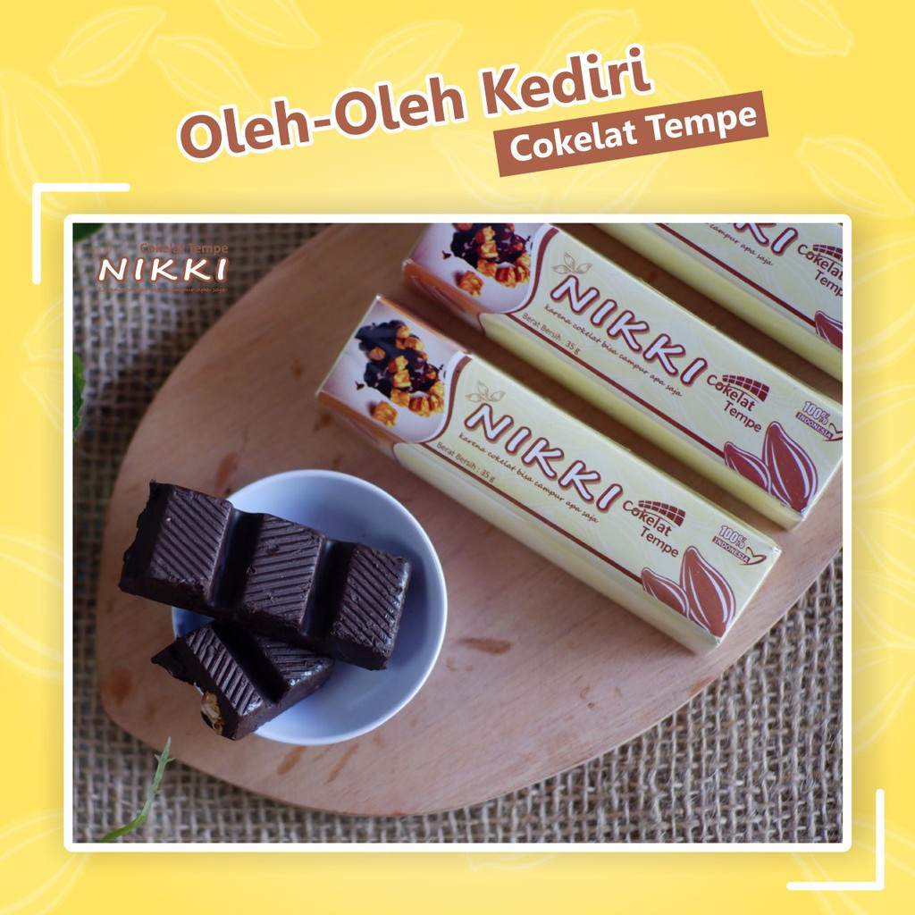 

Nikki Coklat Tempe Kediri / Chocolate / Cokelat / Permen Coklat Rasa Original (Bar 35 gr)