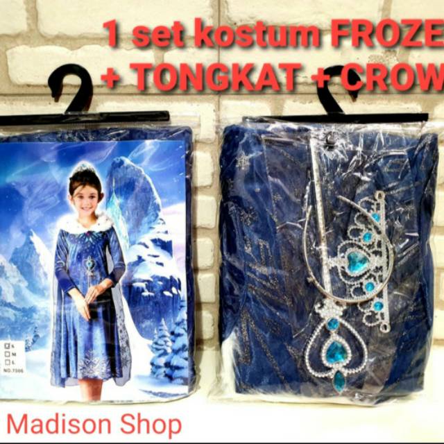 Kostum Frozen 2 Elsa Gaun Dress Kostum Elsa Cosplay Baju Halloween Kostum Party Kado Anak Murah