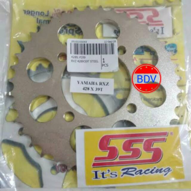 Gear/ Gir Belakang SSS 428 RXK, RXZ, RX100, Jupz, Fizr, Vega 428 X 33T, 34T, 35T, 36T, 37T, 38T, 39T
