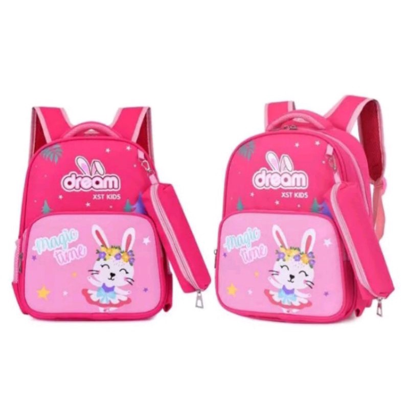 DAEYBAG-TAS RANSEL ANAK MOTIV PRINT RABIT MAGIC TIME DREAM TERCANTIK