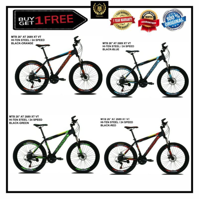 Sepeda gunung Aviator mtb 26" at 2689 xt vt