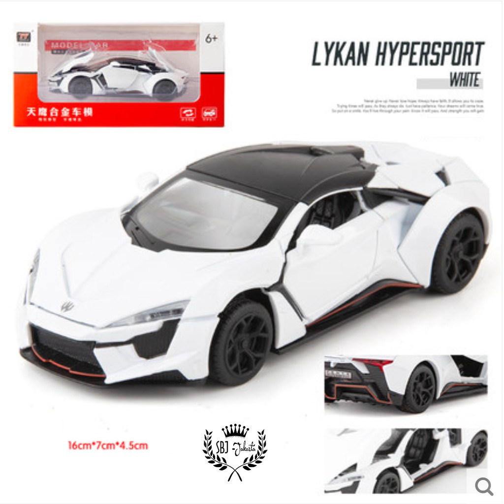 DIECAST MOBIL SUPERCAR LYKAN HYPERSPORT LYKAN FENYR 1:32 METAL SERIES