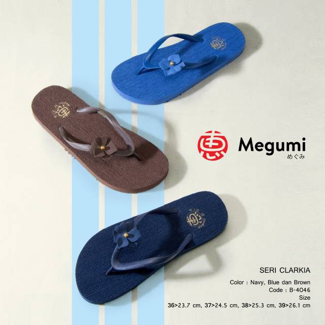 Sandal Jepit Megumi Flip Flop Wanita Clarkia B-4046