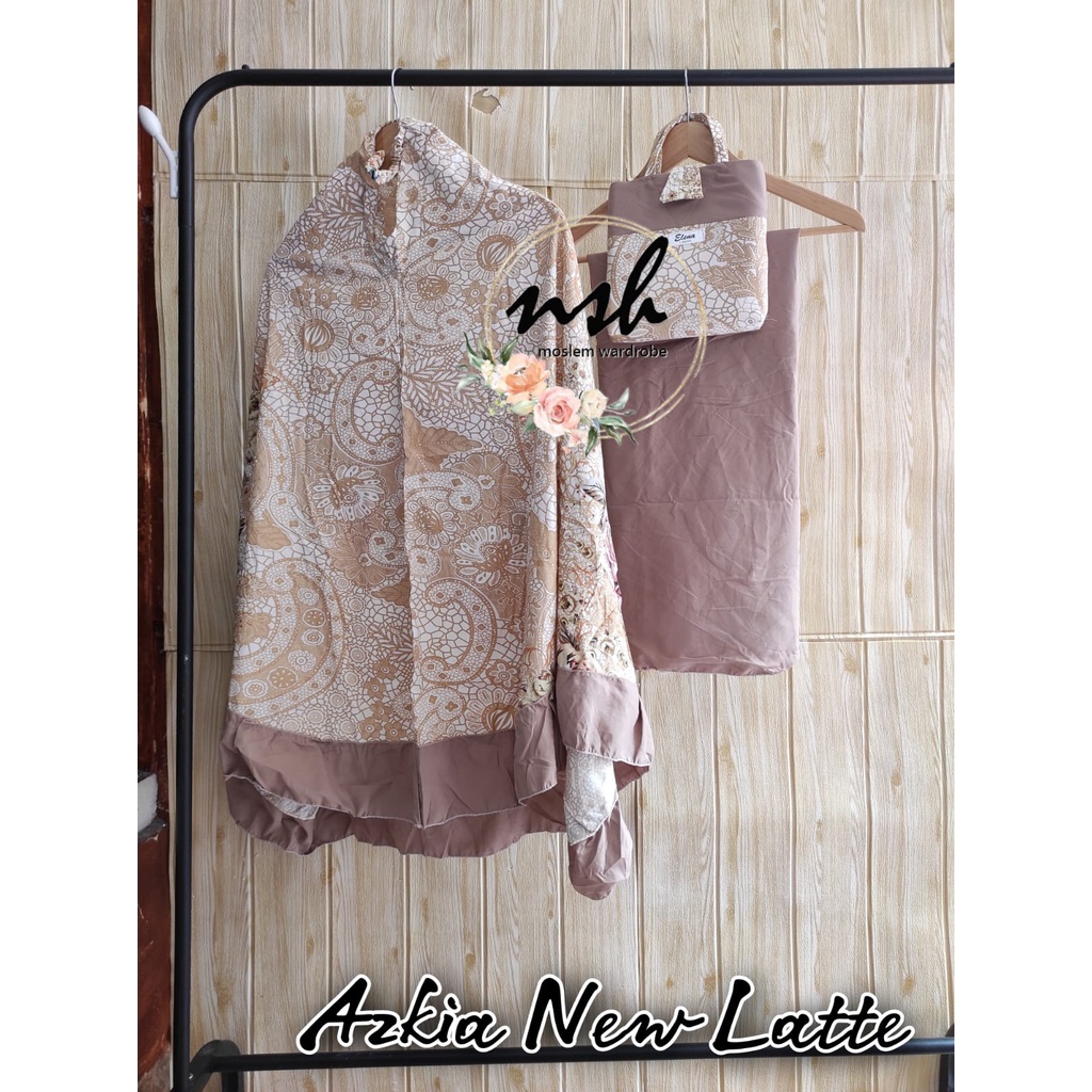 [𝓷𝓼𝓱] Mukena Anak Katun Shabby Azkia dan motif lainya-Azkia New Latte
