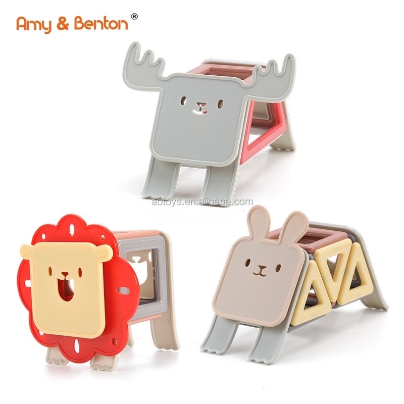 amy benton animal shape magnetic building blocks 68 94pcs balok magnet mainan edukasi