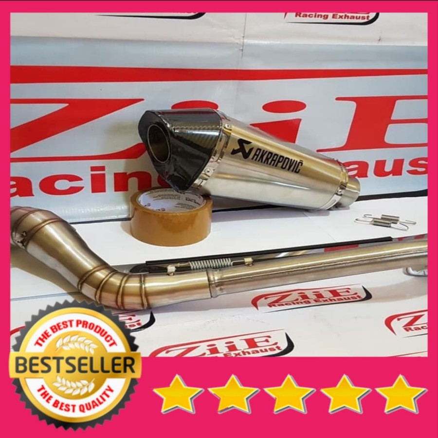 Knalpot Akrapovic Short Fullset Aerox 155 Nmax 150 155 PCX 150 Vario Murah