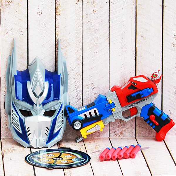 PISTOL OPTIMUS PRIME SOFT BULLET GUN SB391 PISTOL 2 IN 1 TEMBAKAN TRAMSFORMERS