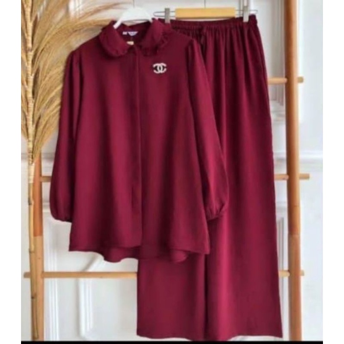 REVON SET CRINKLE RENDA LEHER / SETELAN REVON POLOS LD 110 / REVON SET TERBARU CRINKLE / SET CRINKLE