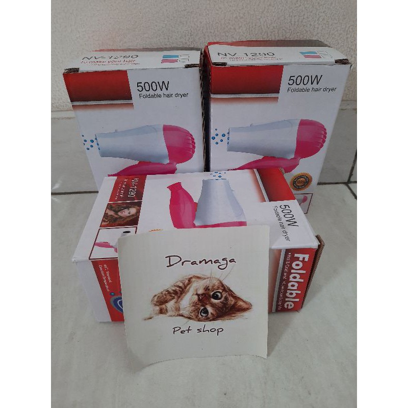 hairdryer lipat portable | hairdryer kucing | pengering bulu kucing