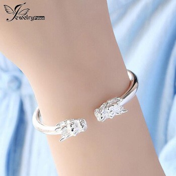 925 perak sterling Fashion Suasana Fashion Naga Gelang Unisex Perhiasan Wanita / Fashion Atmosphere Dragon Bracelet Unisex Jewelry Lady