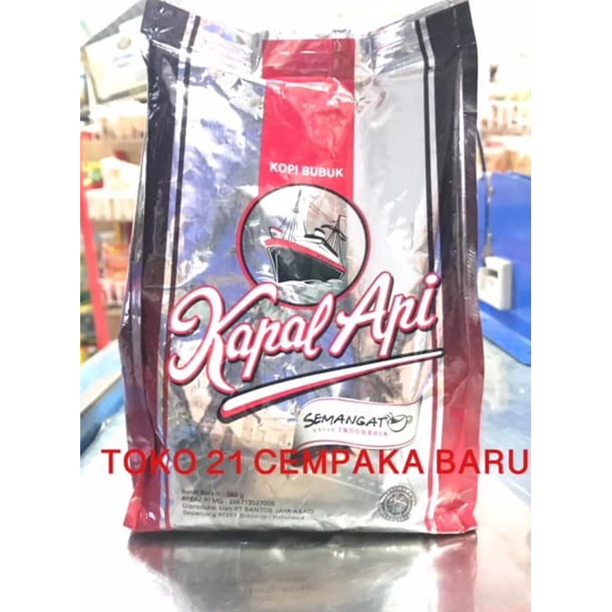 

137B Kapal Api 380 Gr | Kopi Bubuk Hitam Minuman Refill Kapal Api 380G Ti95