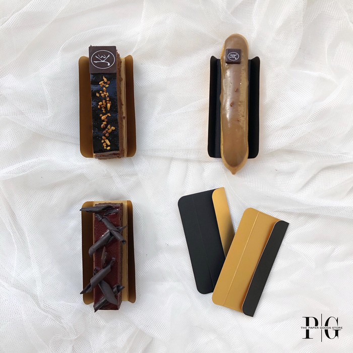 Tatakan eclair / alas kue potong / kertas eclair / mini cake board