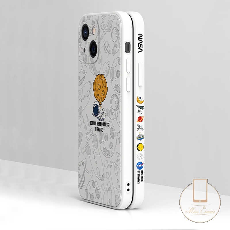 Case Motif Nasa Astronaut Untuk Infinix Hot 10 Play 11 Play 5 6 11 11s 9 Hot 10 Hot 10s Hot 10T Hot 10Lite Note8