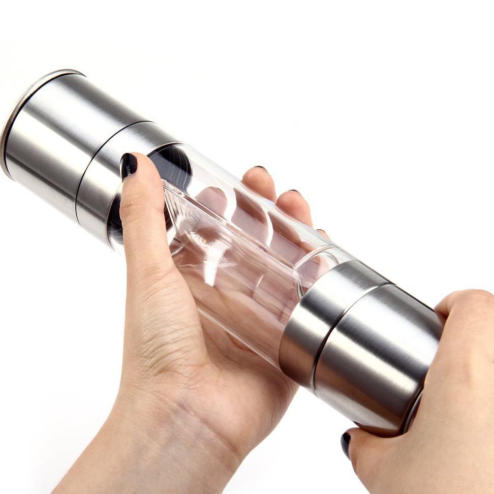 Pepper Mill Grinder 2 in 1 Penggiling Lada ZX-S22 Silver INT504 Grab Medan