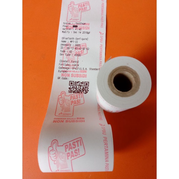 

Kertas thermal edc cetak spbu ukuran57x40mm