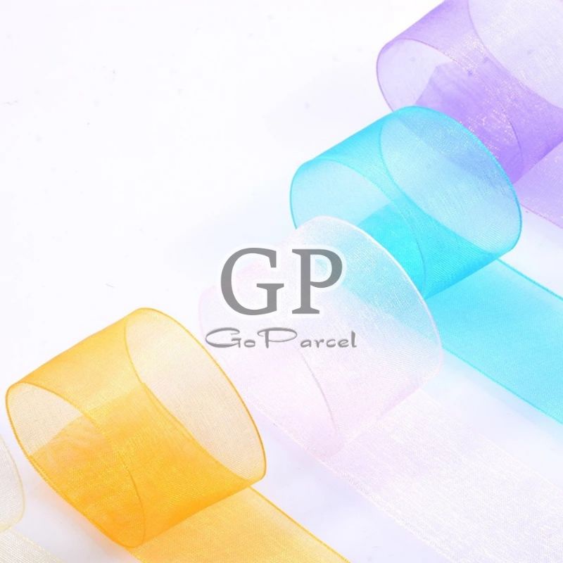 ( 3 Meter ) PITA ORGANDY POLOS 1.5 IN ( 4 CM ) - 1 1/2 INCH ORGANZA RIBBON TRANSPARENT / PITA