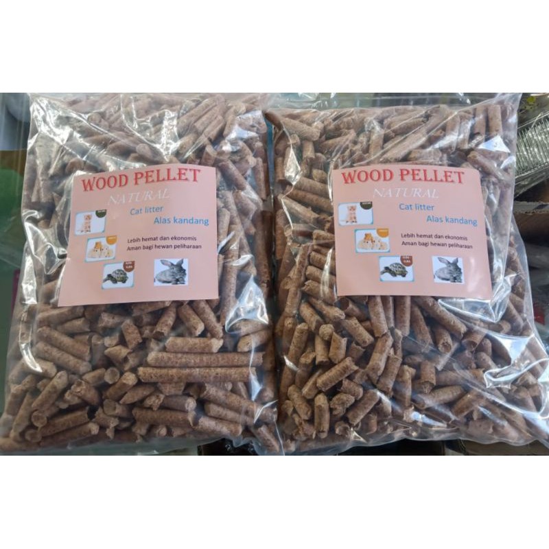 Wood Pellet 1 kg / Pelet Kayu / Alas Kandang  kucing hamster kelinci rabbit reptil marmut