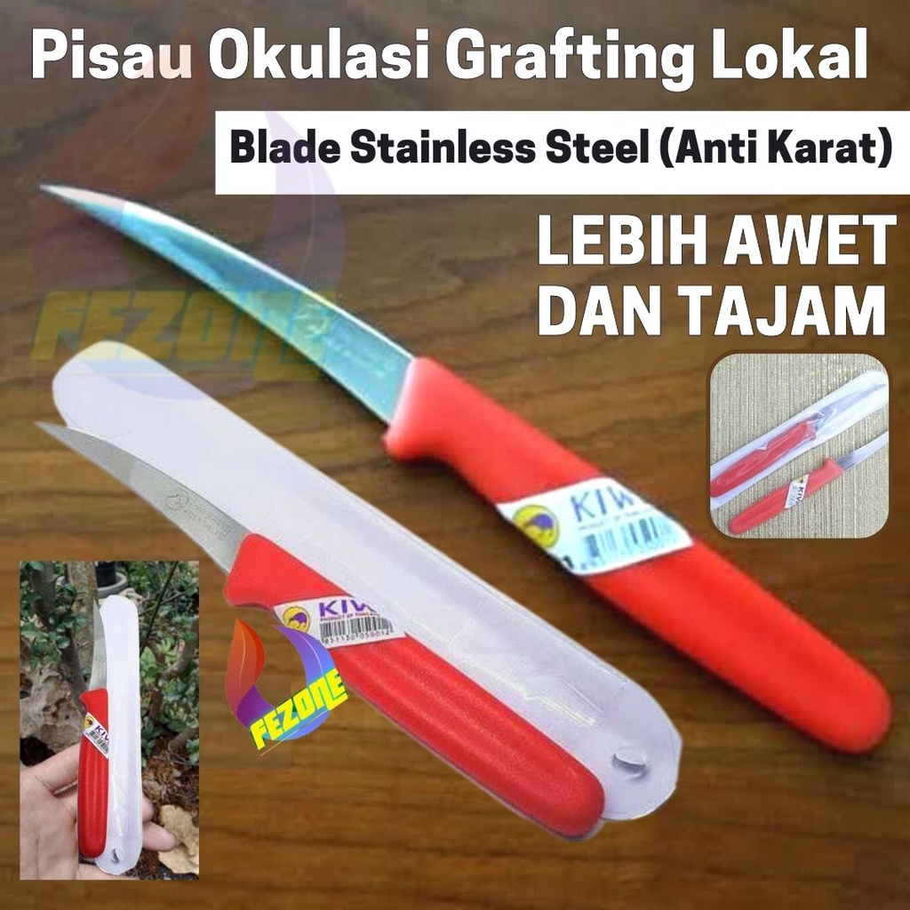 Pisau Grafting Cangkok Okulasi Ukir Buah Knife Fruit LOKAL FEZONE