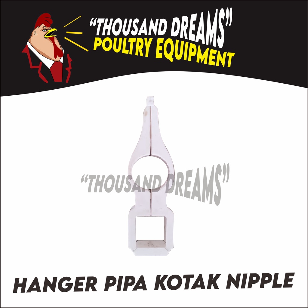 hanger pipa kotakt nipple / klem pipa kotak nipple / klem minum ayam