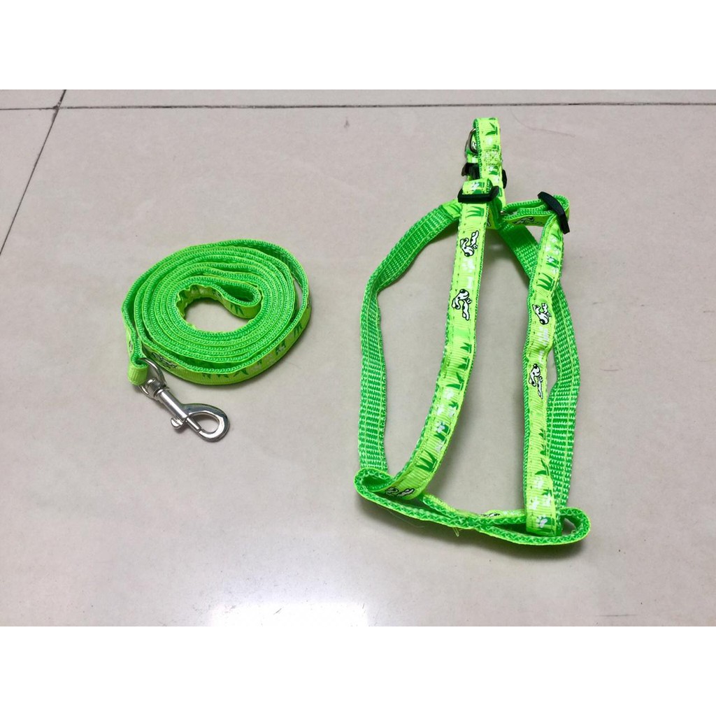 CA506 Tali Tuntun dan Harness Size Small Kucing Anjing Lebar 1cm