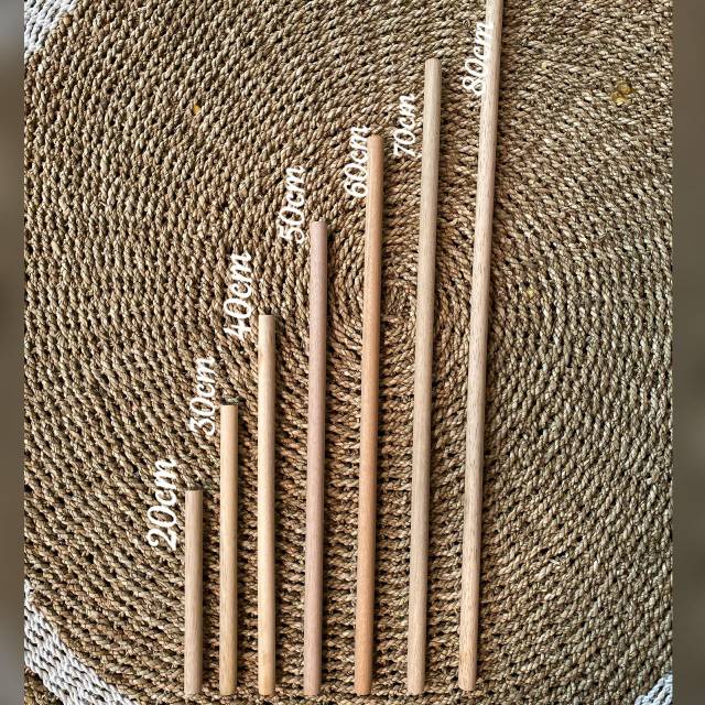 Kayu ramin macrame kayu dowel bulat PART 1