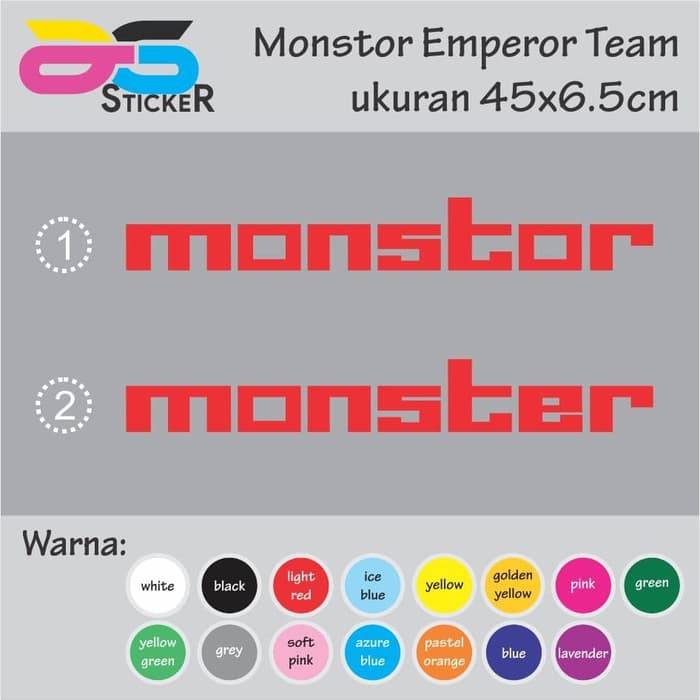 Cutting Sticker - Stiker Emperor Monstor/Monster (initial D) 45x6.5cm