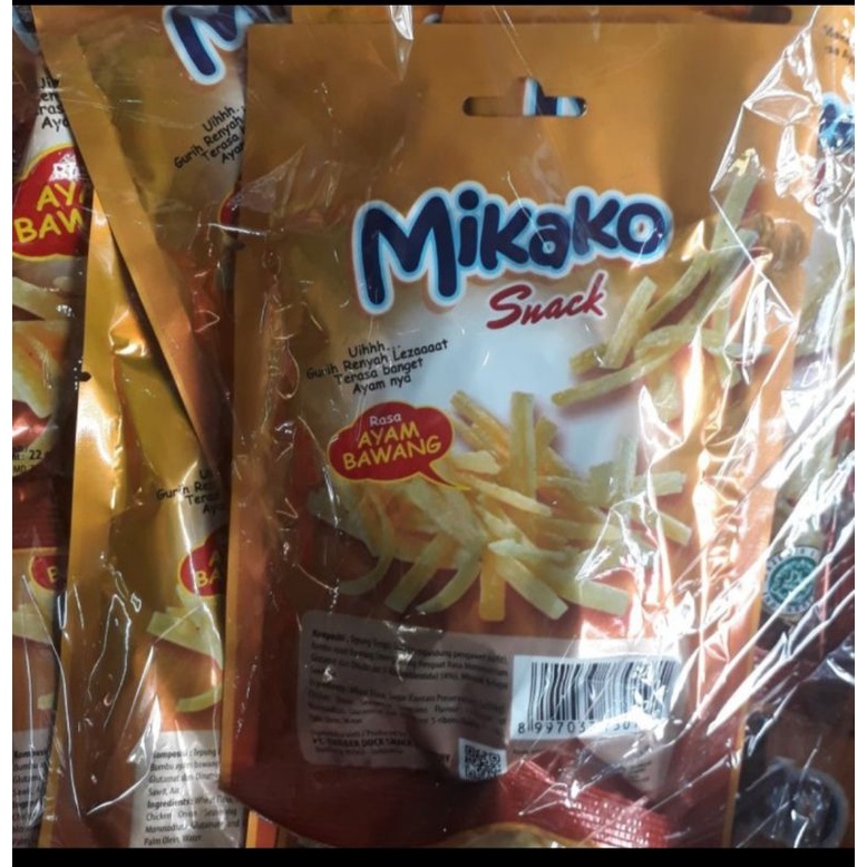 

Mikako Snack Rasa Ayam Bawang Makanan Ringan 10 Bungkus