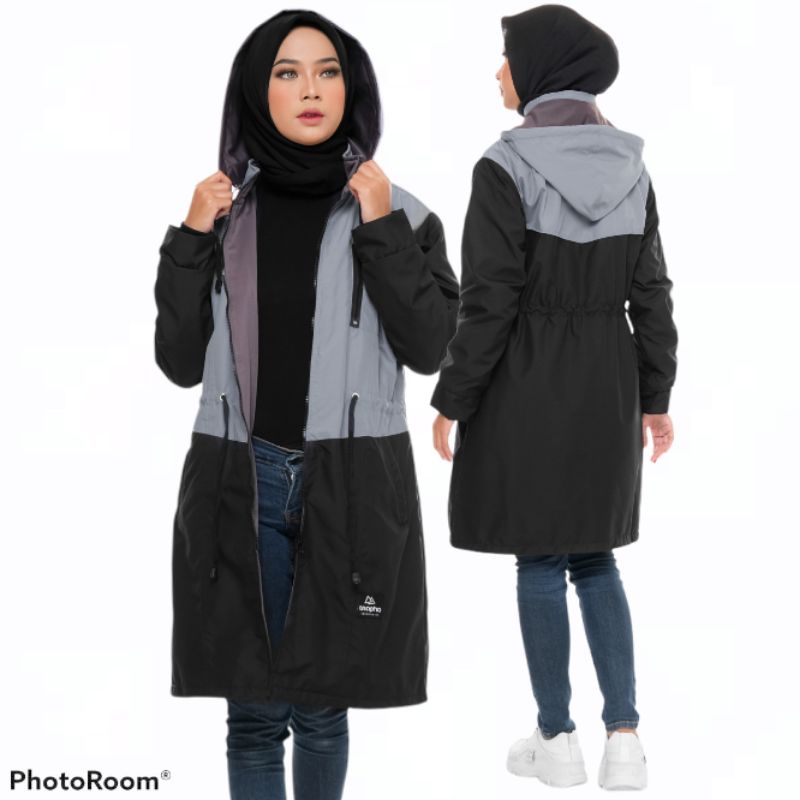 ANAPHA jaket parka muslimah kombinasi jaket cewe kombinasi parka syar i hijabers muslimah