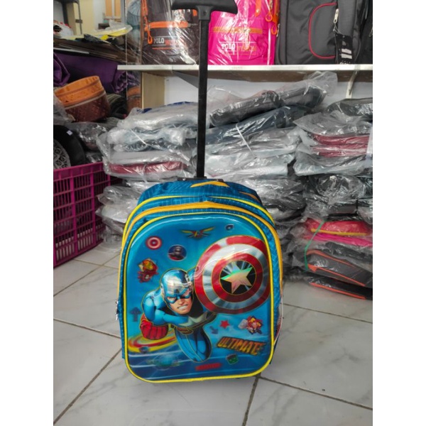 Troli Anak Tas sekolah Tas Ransel Troli