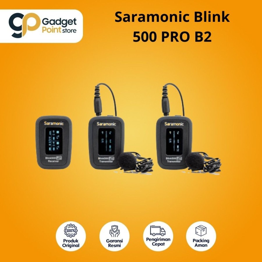 Mic Youtuber Wireless Saramonic Blink 500 PRO B2 - Garansi 2 Tahun