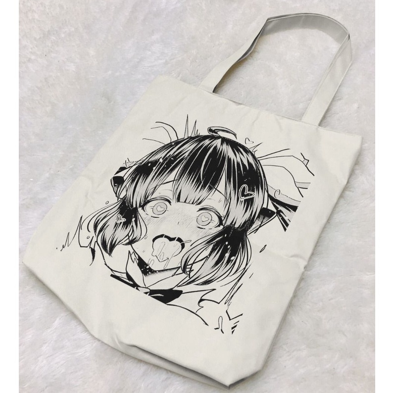 Totebag Ahegao Hent*i Lewd Karakter Kawaii Premium Kudou X Metro