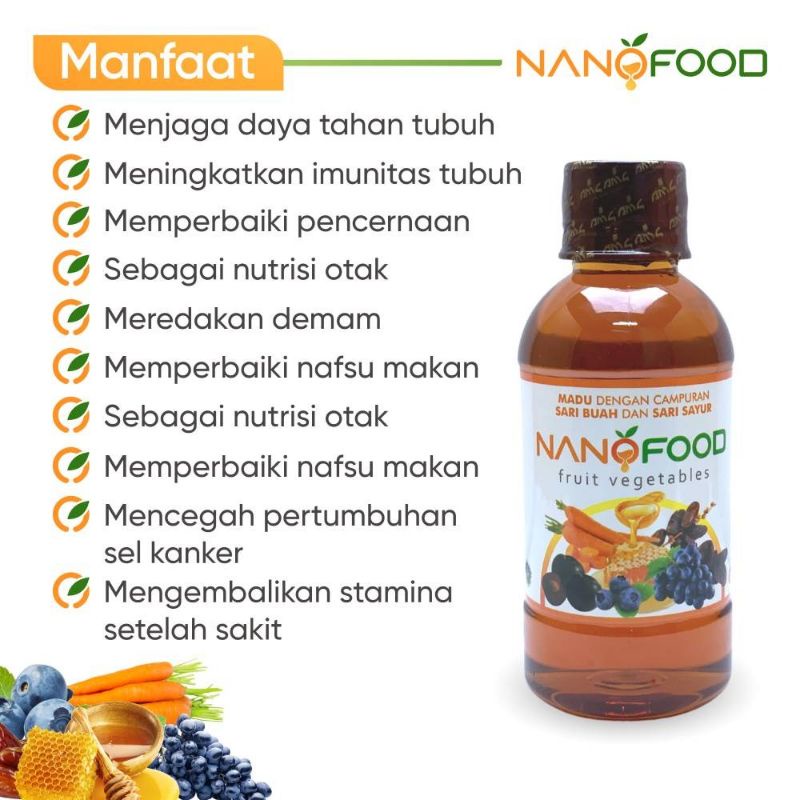 

Nano Food - Madu dengan Sari Buah dan Sari Sayur