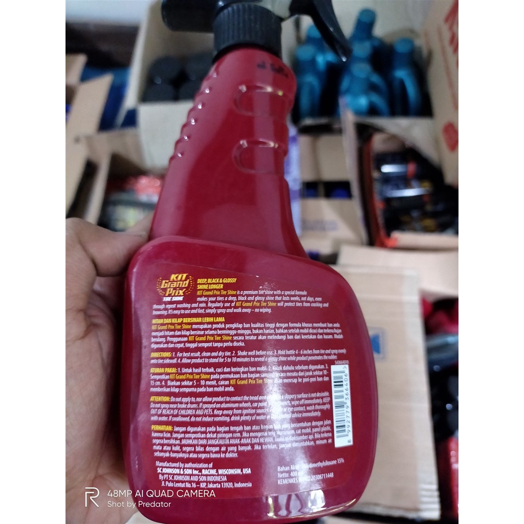 PREMIUM SEMIR PENGKILAP PENGHITAM BAN KIT GRAND PRIX TIRE SHINE 400ml