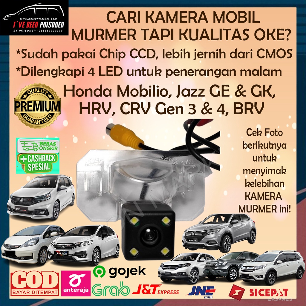 BUD Kamera Mundur Mobil Kamera Parkir Mobil Kamera Mobil Honda Mobilio Honda HRV Honda All New CRV A