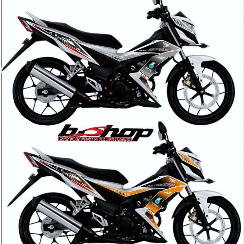 STICKER DECAL HONDA SONIC 150 R PETRONAS GREY ORANGE