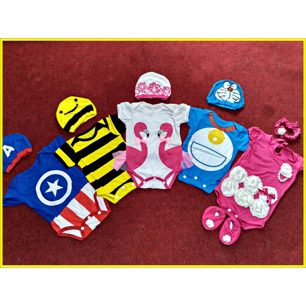 PROMO Jumper bayi karakter lucu usia 0-6 bulan dan 6-12 bulan