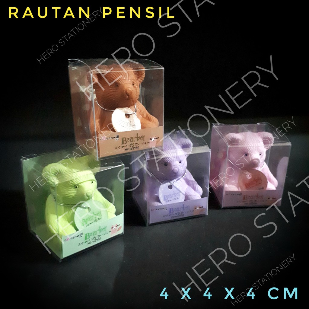 

Pencil sharperner rautan pensil beruang teddy bear suvenir