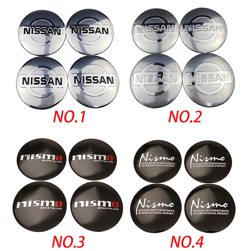 Night knight 4Pcs Stiker Emblem Nissan Nissan NISMO gtr untuk Velg Ban Mobil