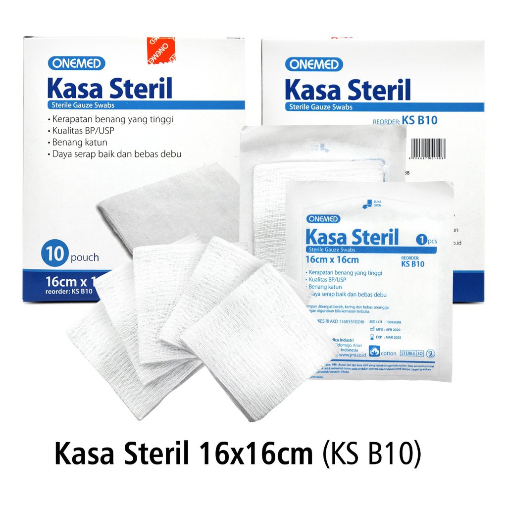 KASA STERIL STERILE 16 CM x 16 CM isi 10 PCS - ONEMED