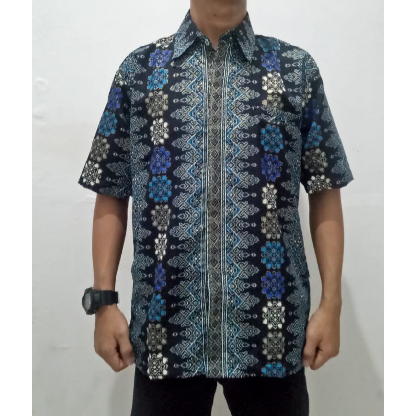 SB Collection Atasan Kemeja Ronaldo Batik Modern Lengan Pendek Pria