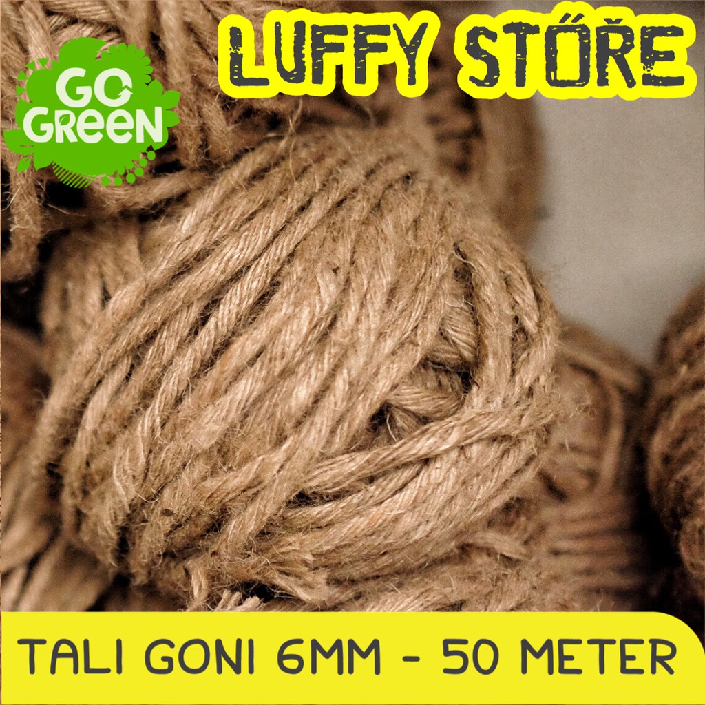 

TALI GONI BESAR 50 METER - 6 MM - TALI RAMI BERKUALITAS - TALI GARUKAN KUCING