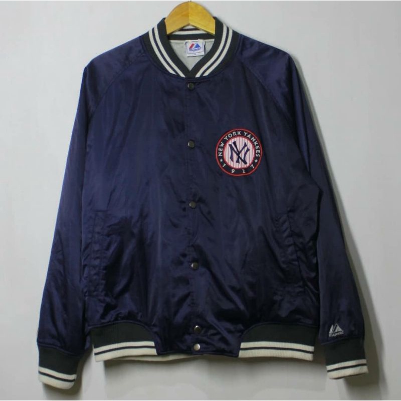 Jaket Branded Yankees Majestic Varsity Thrift Ori