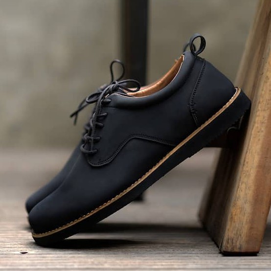 ALASKA BLACK |ManNeedMe x FSTP| Sepatu Pantofel Pria Derby Semi Formal