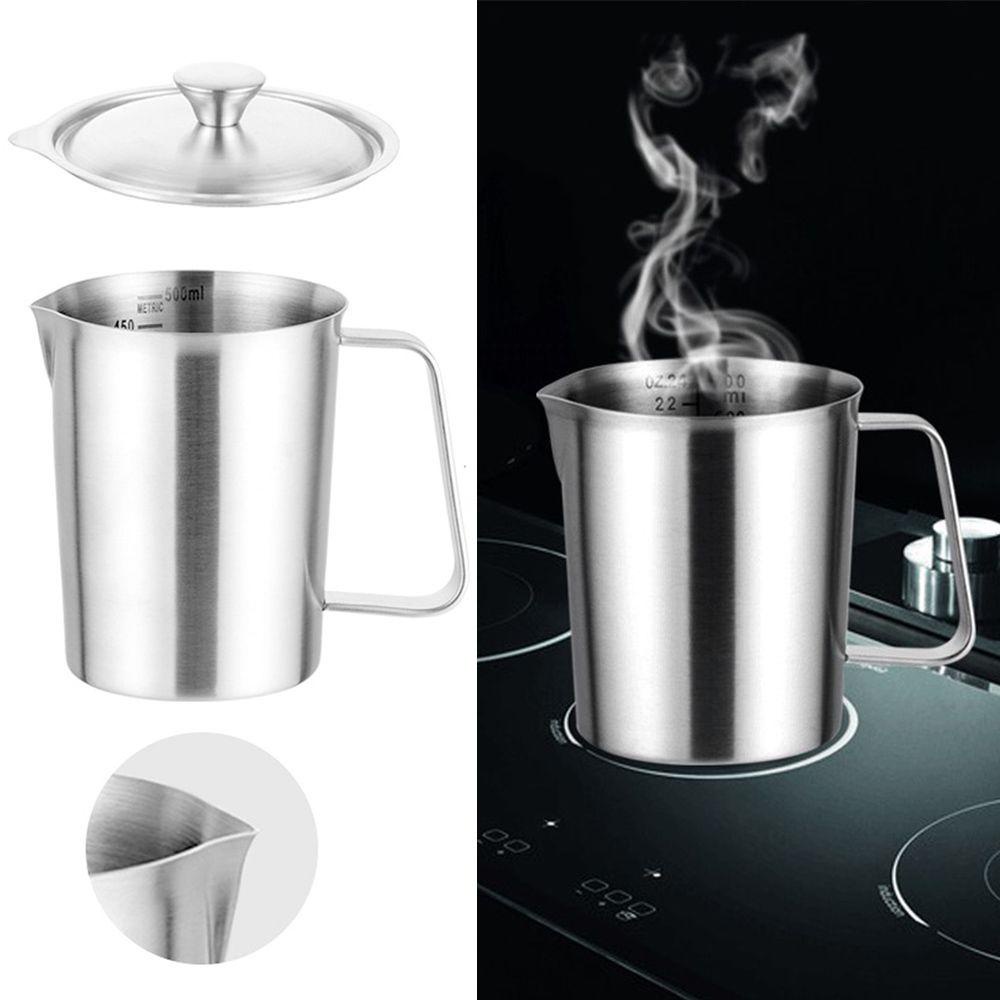 Lily 500ml Milk Frothing Pitcher Home Milk Frother Steamer Cup Stainless Steel Timbangan Kopi Susu